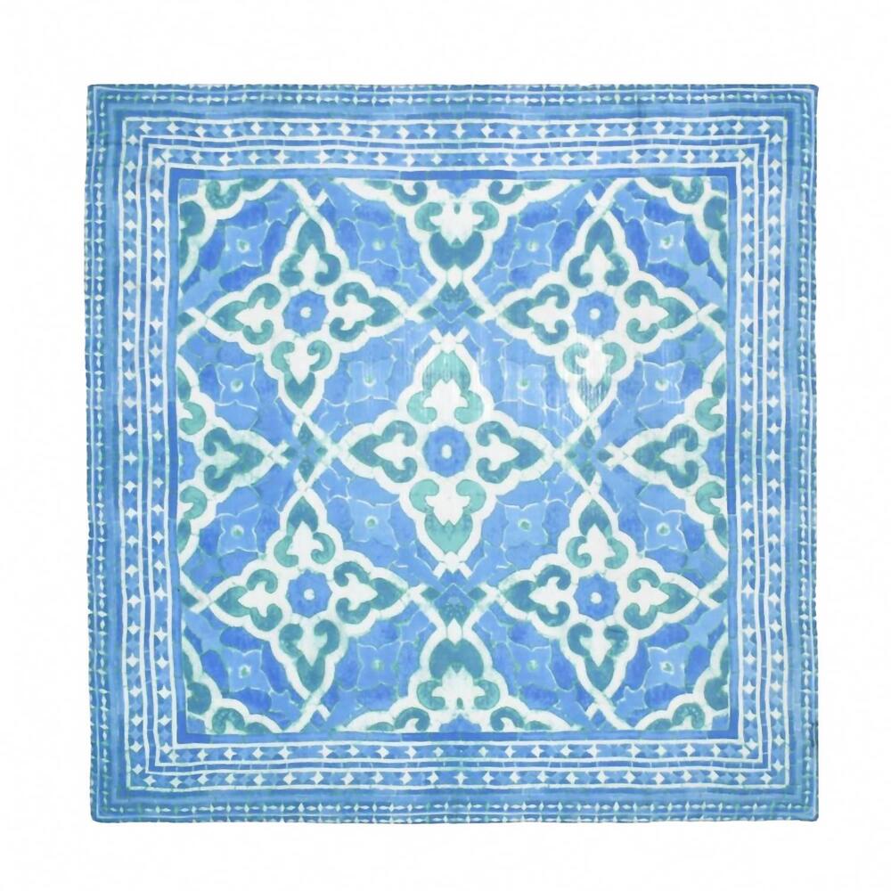 NEW DUPATTA DESIGNS arnette medallion print square scarf in blue